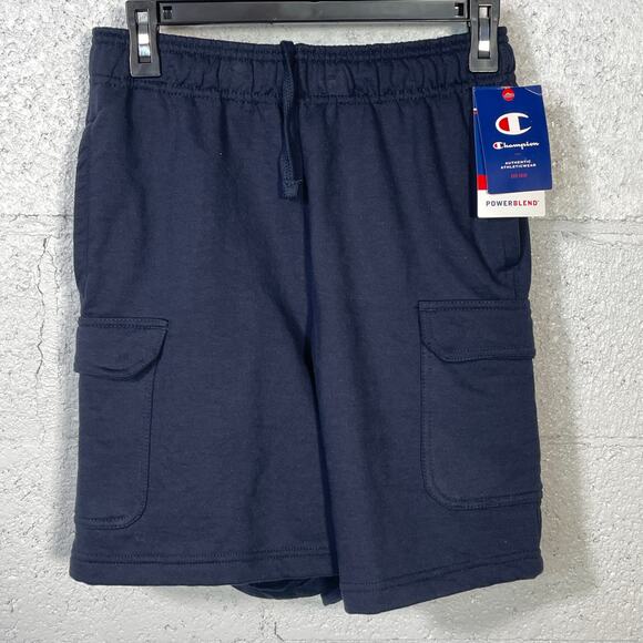 Champion Men's Powerblend 8" Cargo Shorts Navy Small - Picture 3 of 8